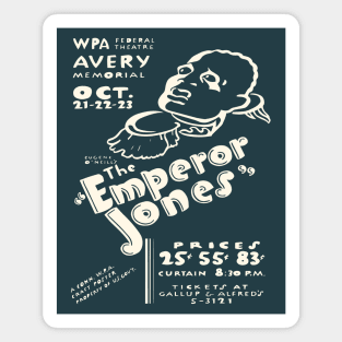 Vintage 1930's Theatre Poster - The Emperor Jones Magnet